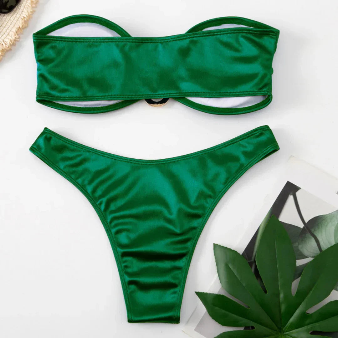 Bikini bez ramiączek z regulowanymi wkładkami