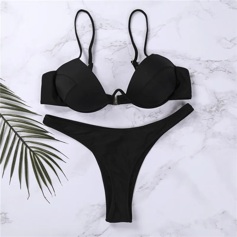Bikini push-up z wysokim dekoltem