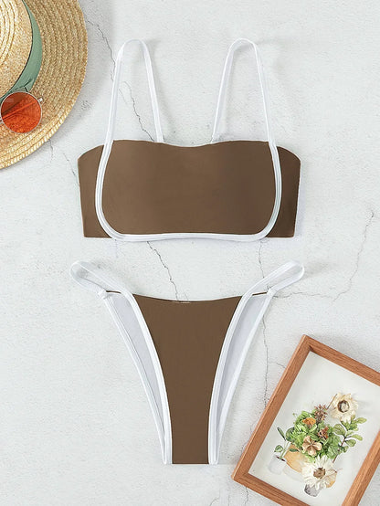 Bikini z regulowanym wiązaniem na plecach