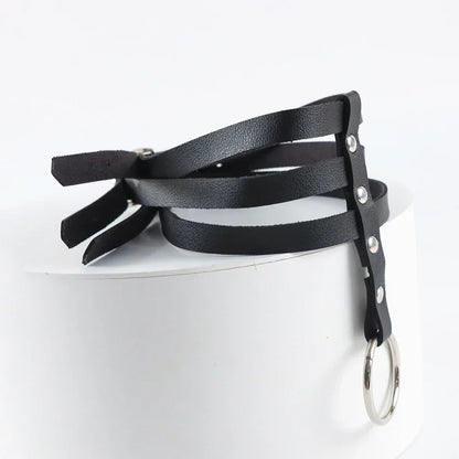 Choker harness z centralnym pierścieniem