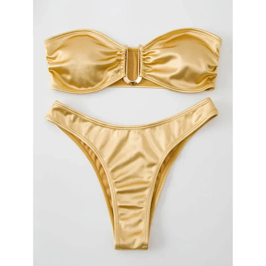 Bikini bez ramiączek z regulowanymi wkładkami