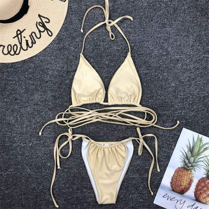 Bikini z regulowanymi sznurkami