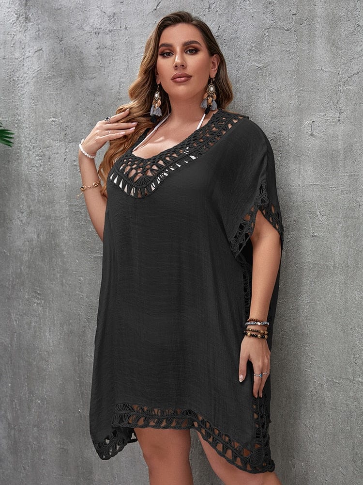 Suknia plażowa plus size z regulowanym wiązaniem