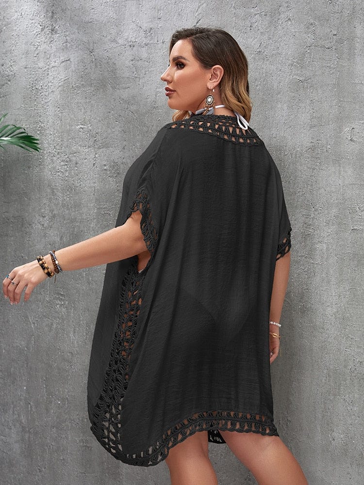 Suknia plażowa plus size z regulowanym wiązaniem