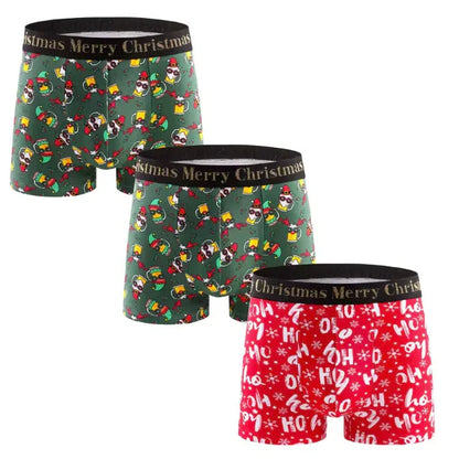 Trójpak bokserek męskich z motywem świątecznym