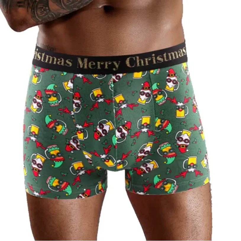Trójpak bokserek męskich z motywem świątecznym