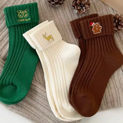 Świąteczne skarpetki z haftem