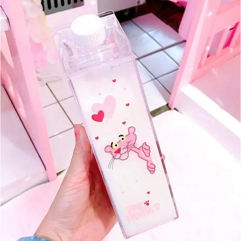 Butelka na wodę wzór różowej pantery - Maybella.pl