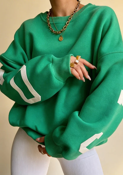 Luźna bluza oversize crewneck