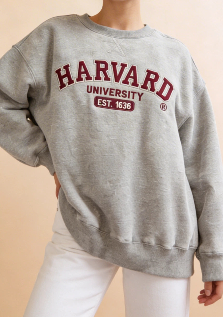 Bluza oversize crewneck Harvard University