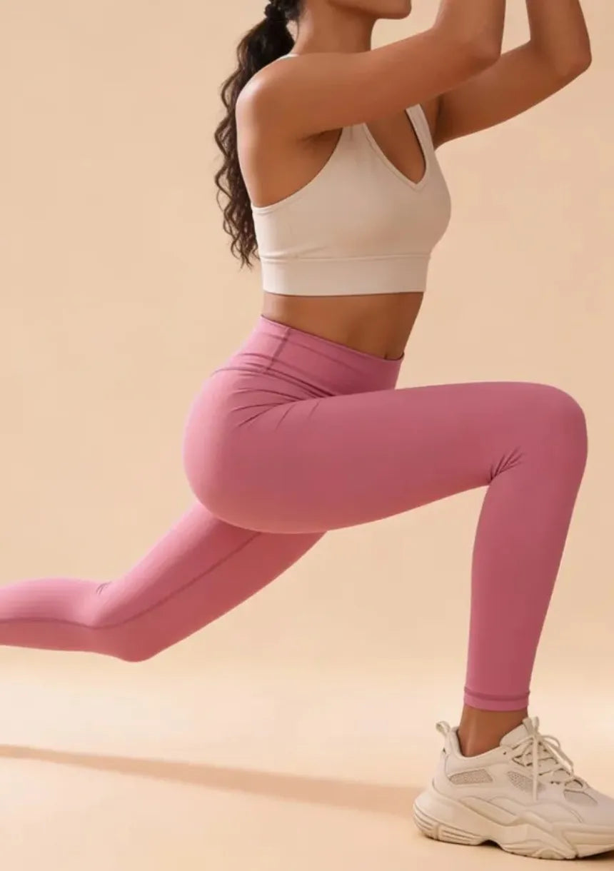 Legginsy sportowe z marszczeniem na pośladkach