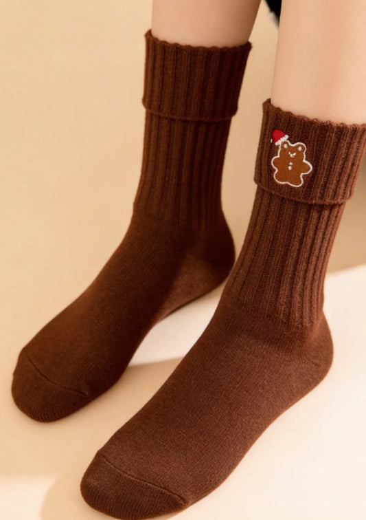 Świąteczne skarpetki z haftem