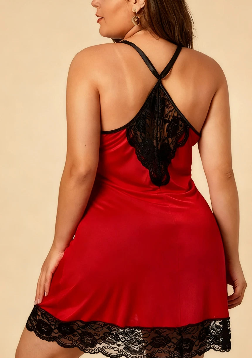 Koszula nocna z ozdobną koronką