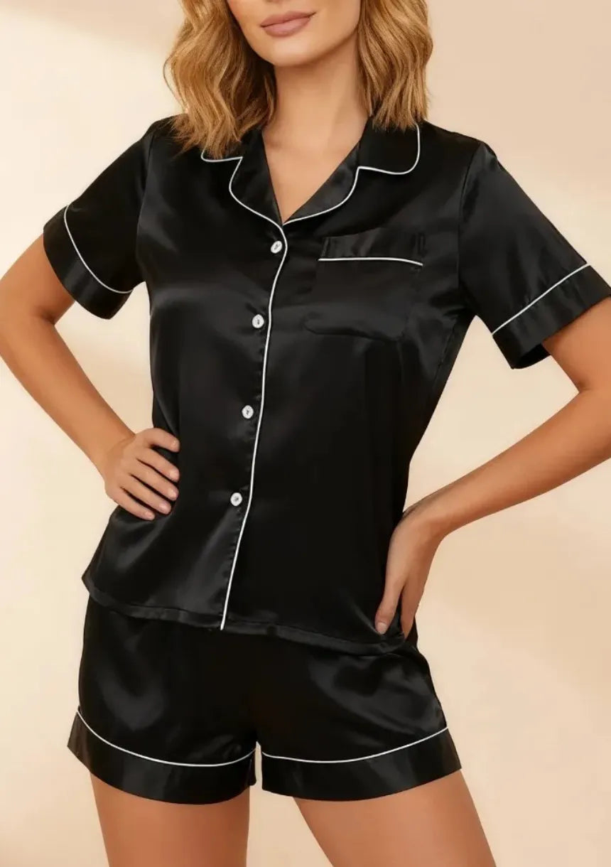 Satynowa piżama damska