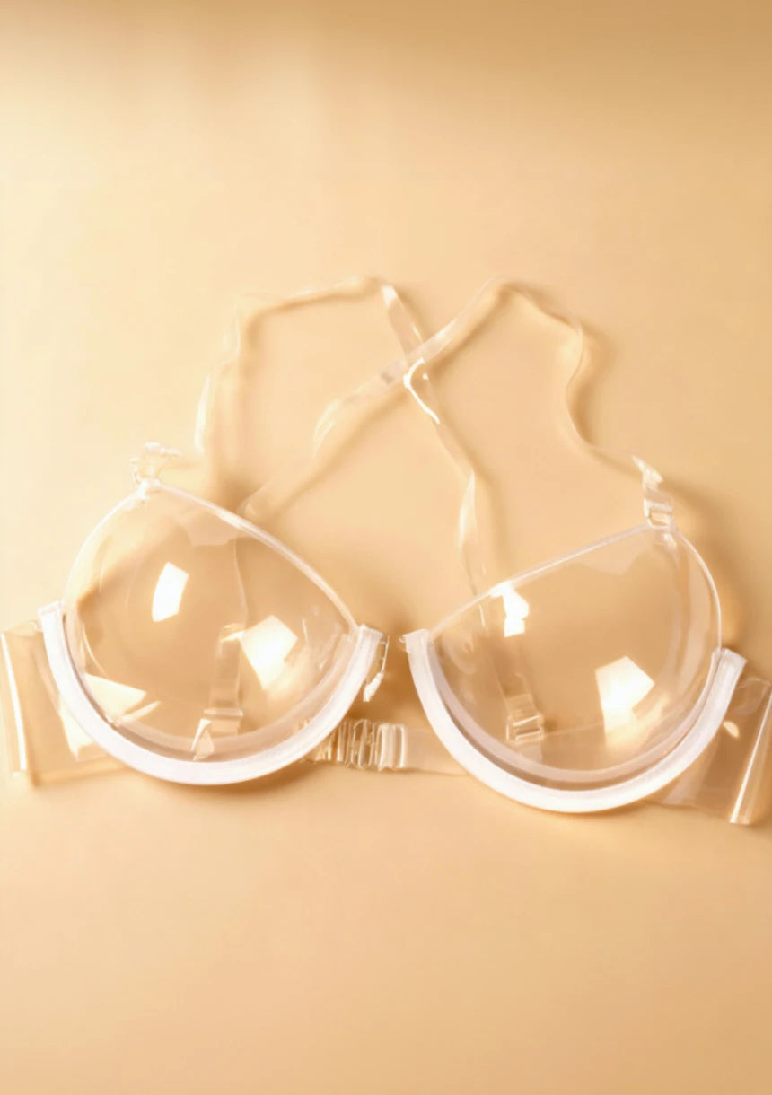 Biustonosz push-up transparentny