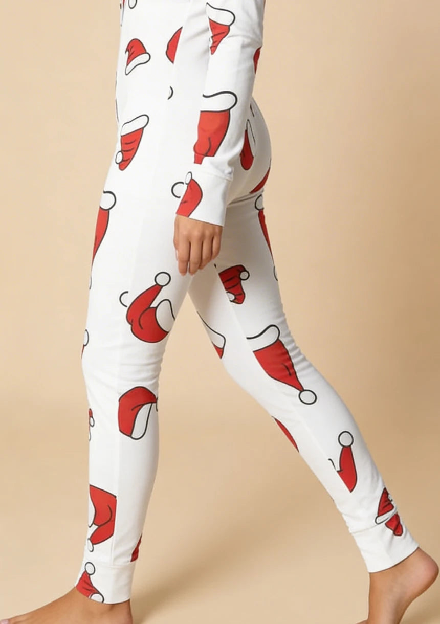 Jednoczęściowa piżama damska z motywem świątecznym