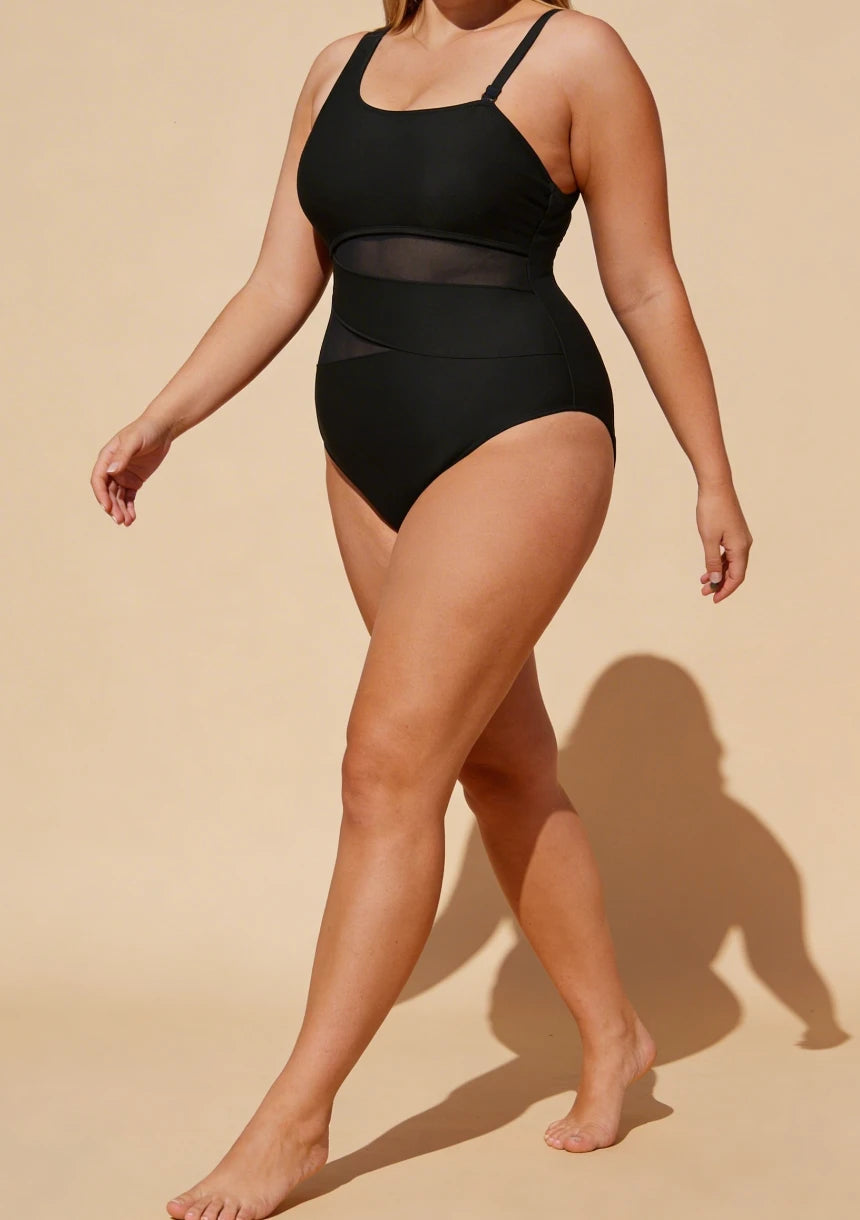 Strój kąpielowy plus size z regulowanymi ramiączkami
