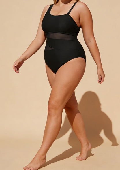 Strój kąpielowy plus size z regulowanymi ramiączkami