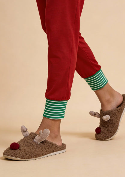 Świąteczna piżama damska z długim rękawem