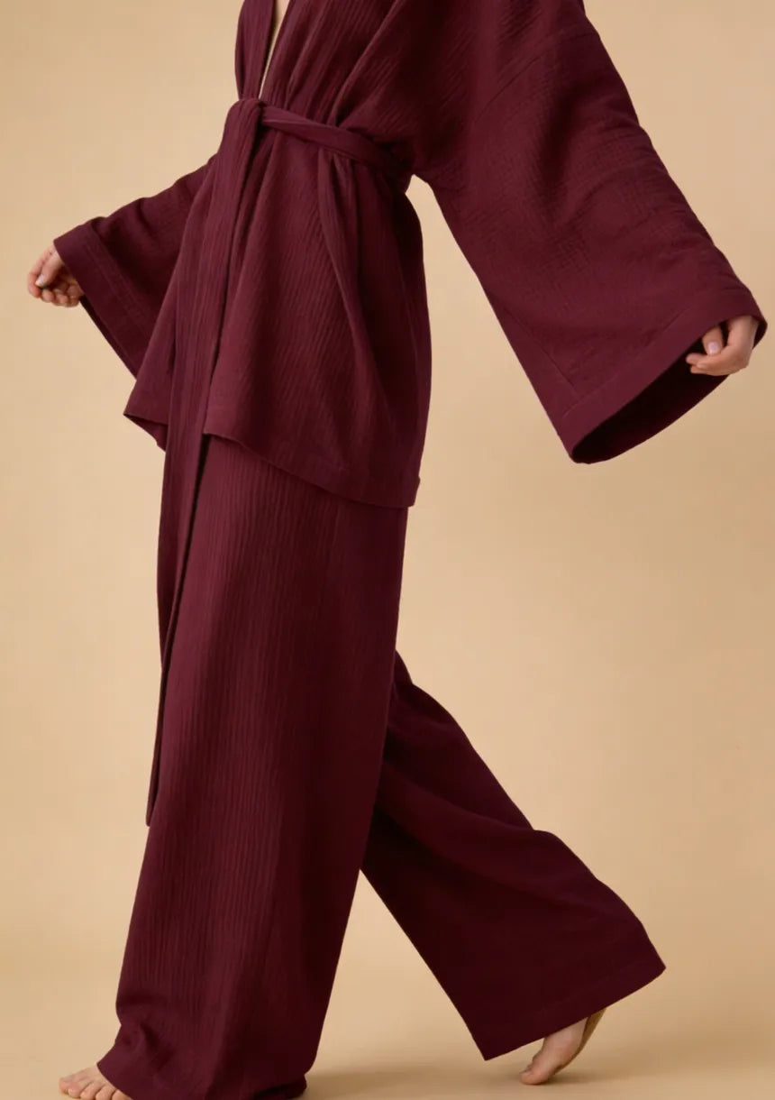 Piżama damska o kroju kimona