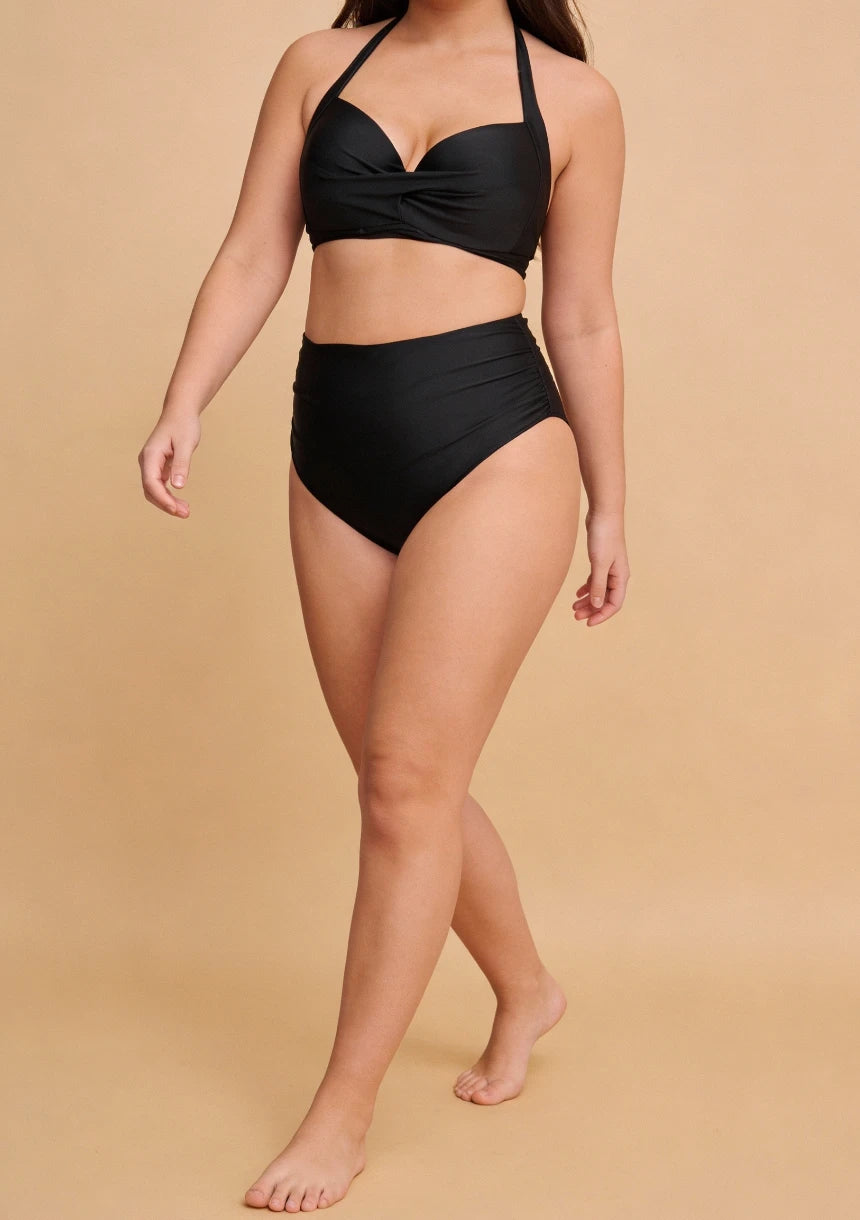 Bikini plus size z wysokim stanem