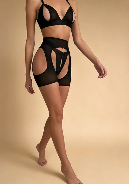 Komplet bielizny z pasem do pończoch