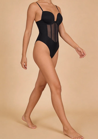 Body gorsetowe z zapięciem w kroku