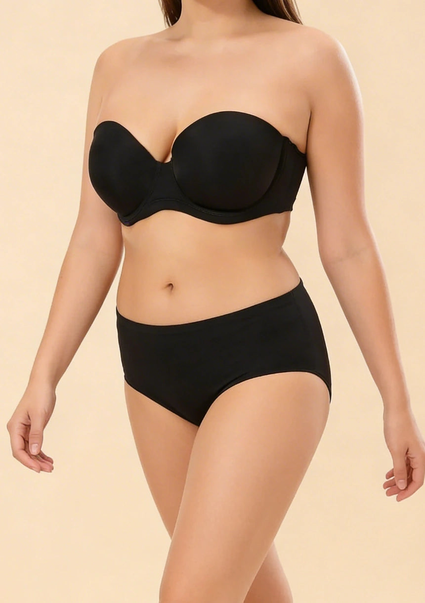 Biustonosz bardotka z odczepianymi ramiączkami