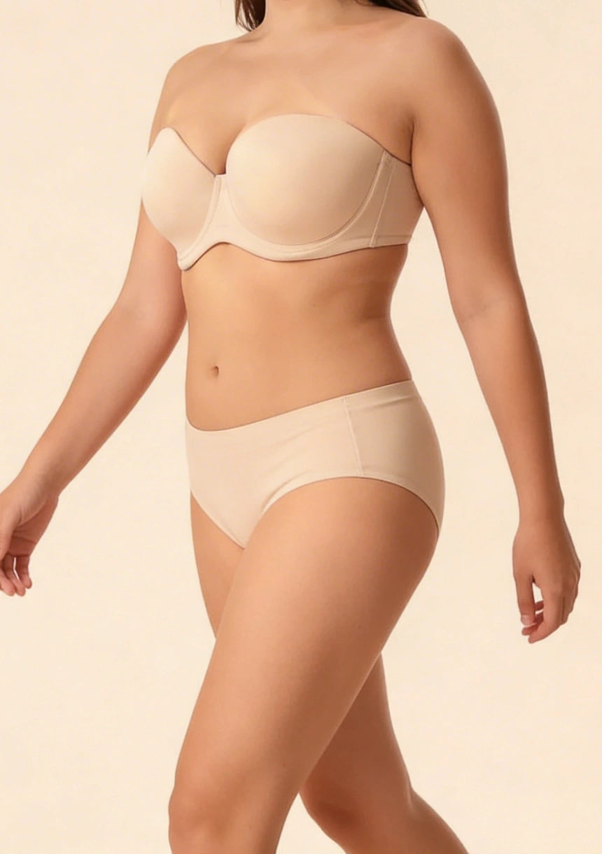 Biustonosz bardotka z odczepianymi ramiączkami