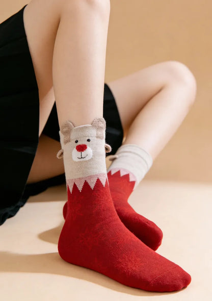 Skarpety damskie w świąteczne wzory