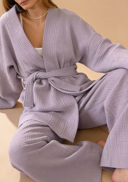 Piżama damska o kroju kimona