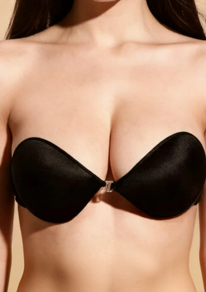 Biustonosz samonośny z satynowym wykończeniem