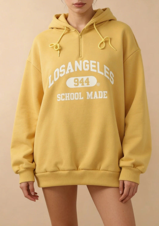 Luźna bluza oversize z napisem Los Angeles