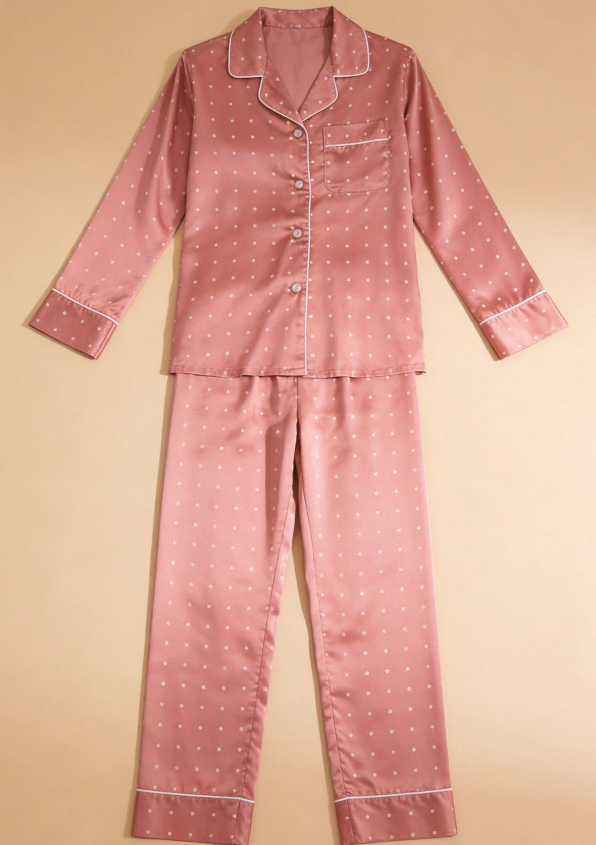 Klasyczna piżama damska z koszulową górą