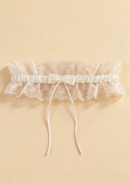 Szeroka podwiązka ślubna