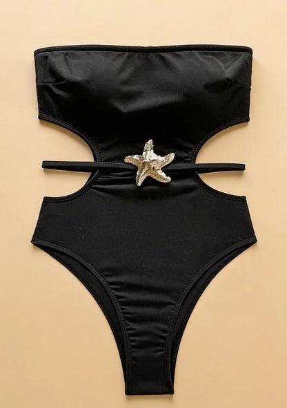 Jednoczęściowy strój kąpielowy bez ramiączek