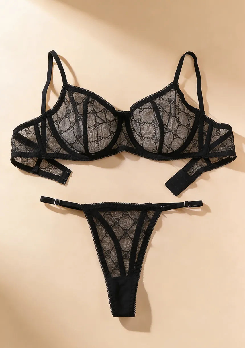 Komplet bielizny z regulowanymi elementami