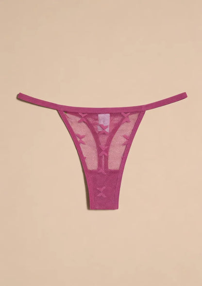 Siateczkowe majtki stringi