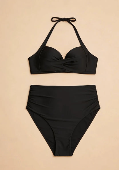Bikini plus size z wysokim stanem