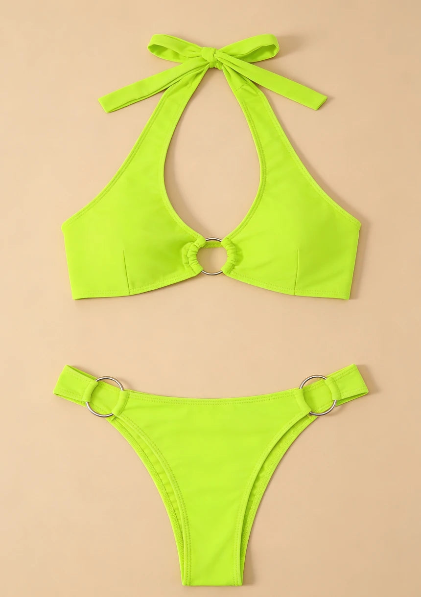 Stylowy monokini z wiązaniem na szyi