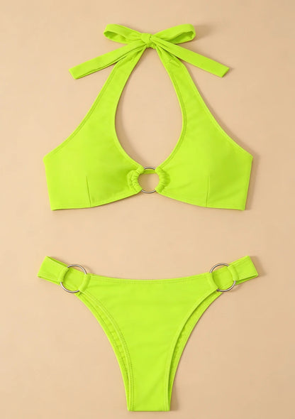 Stylowy monokini z wiązaniem na szyi