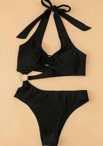 Stylowy monokini z wiązaniem na szyi