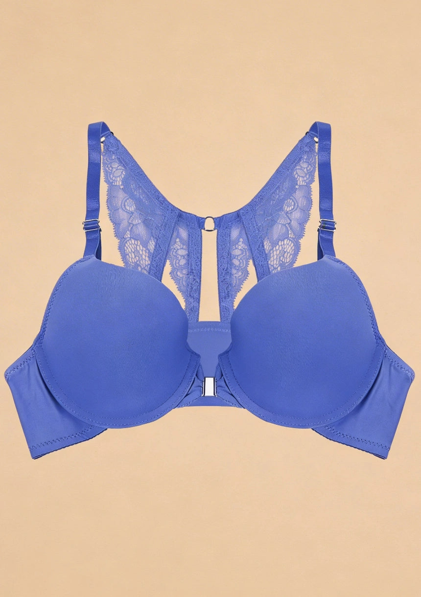 Biustonosz push-up z koronkowymi plecami