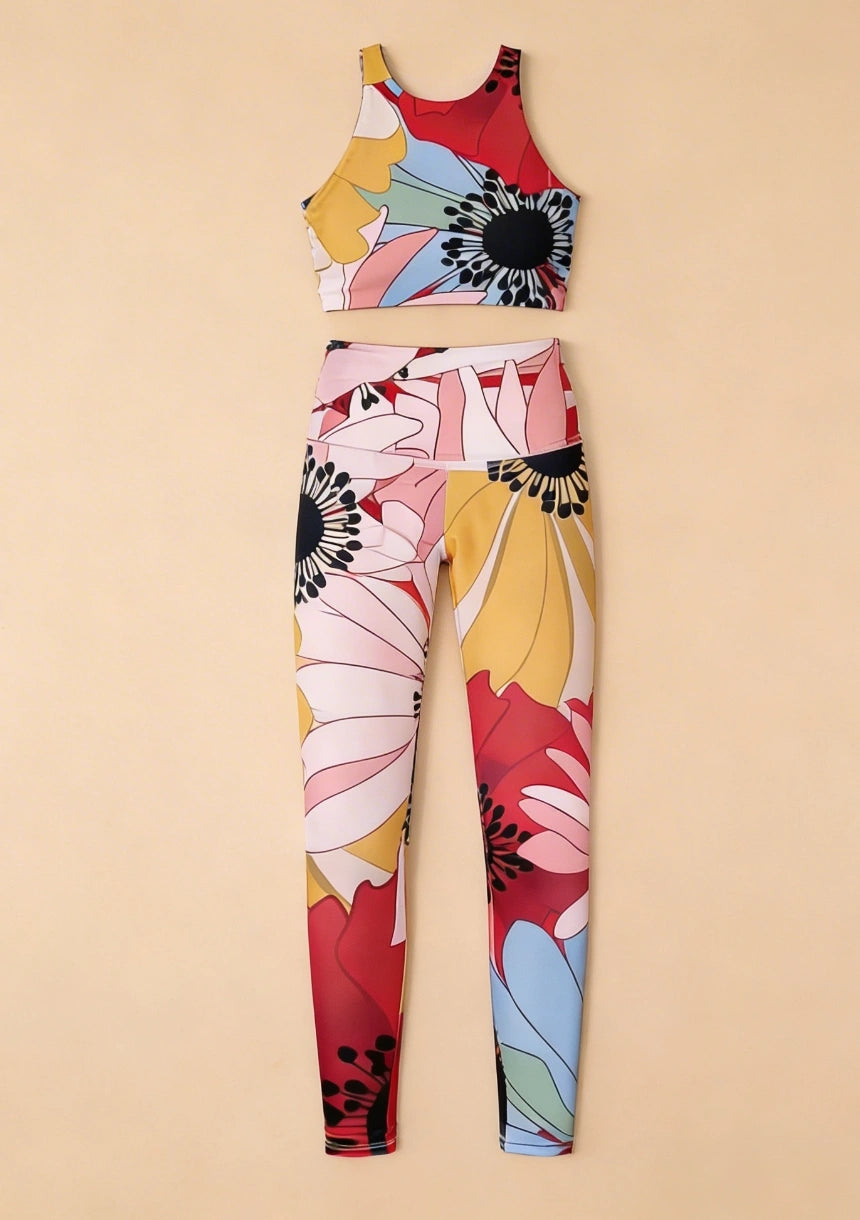 Sportowy komplet w kwiaty