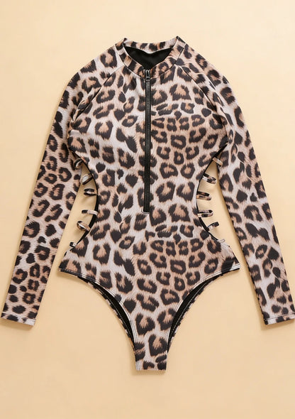 Strój kąpielowy z zapięciem na suwak