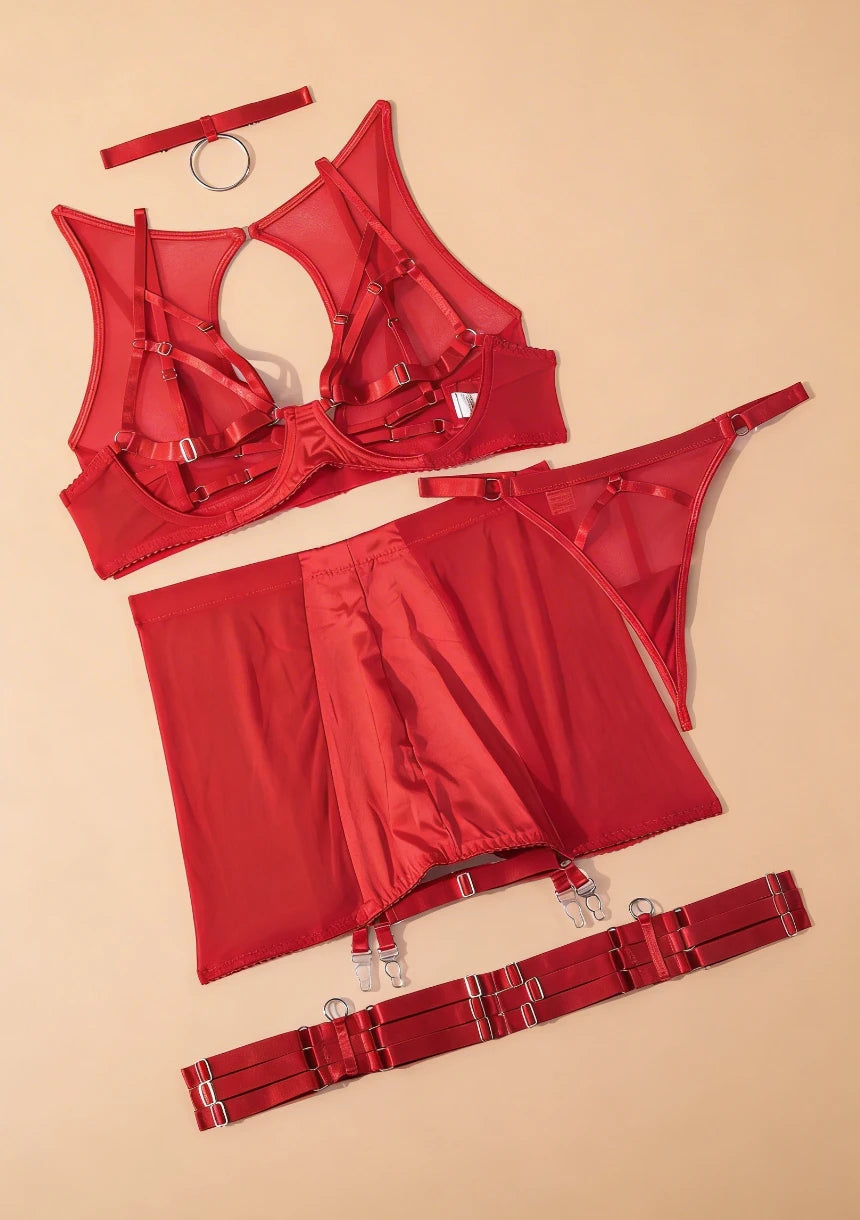 Komplet bielizny z przezroczystym materiałem