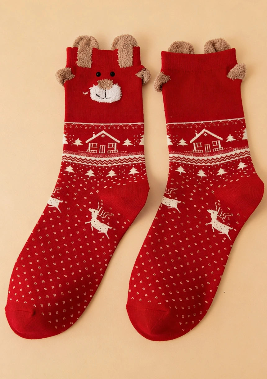 Skarpety damskie w świąteczne wzory