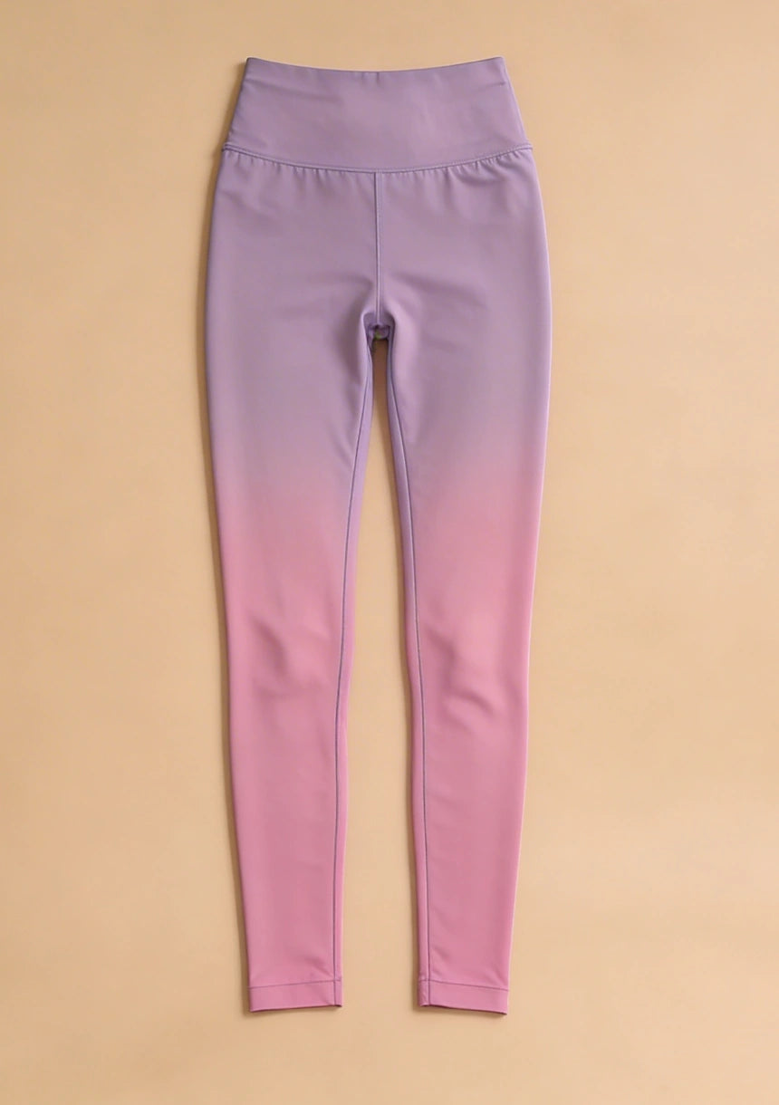 Bezszwowe legginsy z motywem ombre