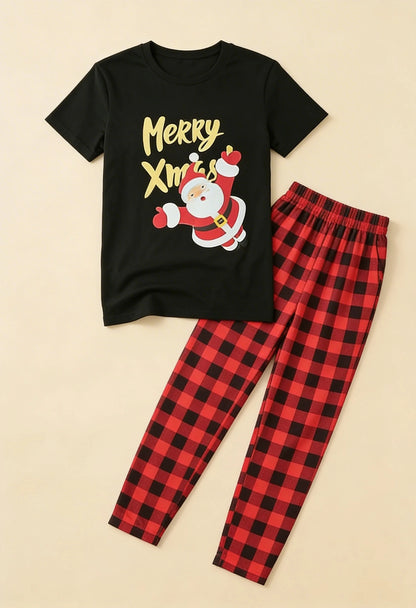 Świąteczna piżama damska z krótkim rękawem