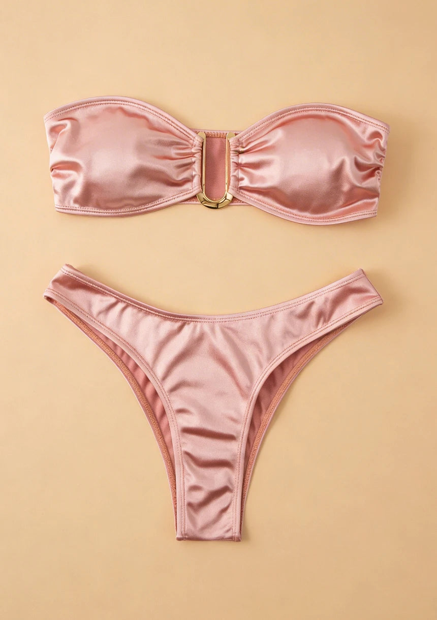 Bikini bez ramiączek z regulowanymi wkładkami